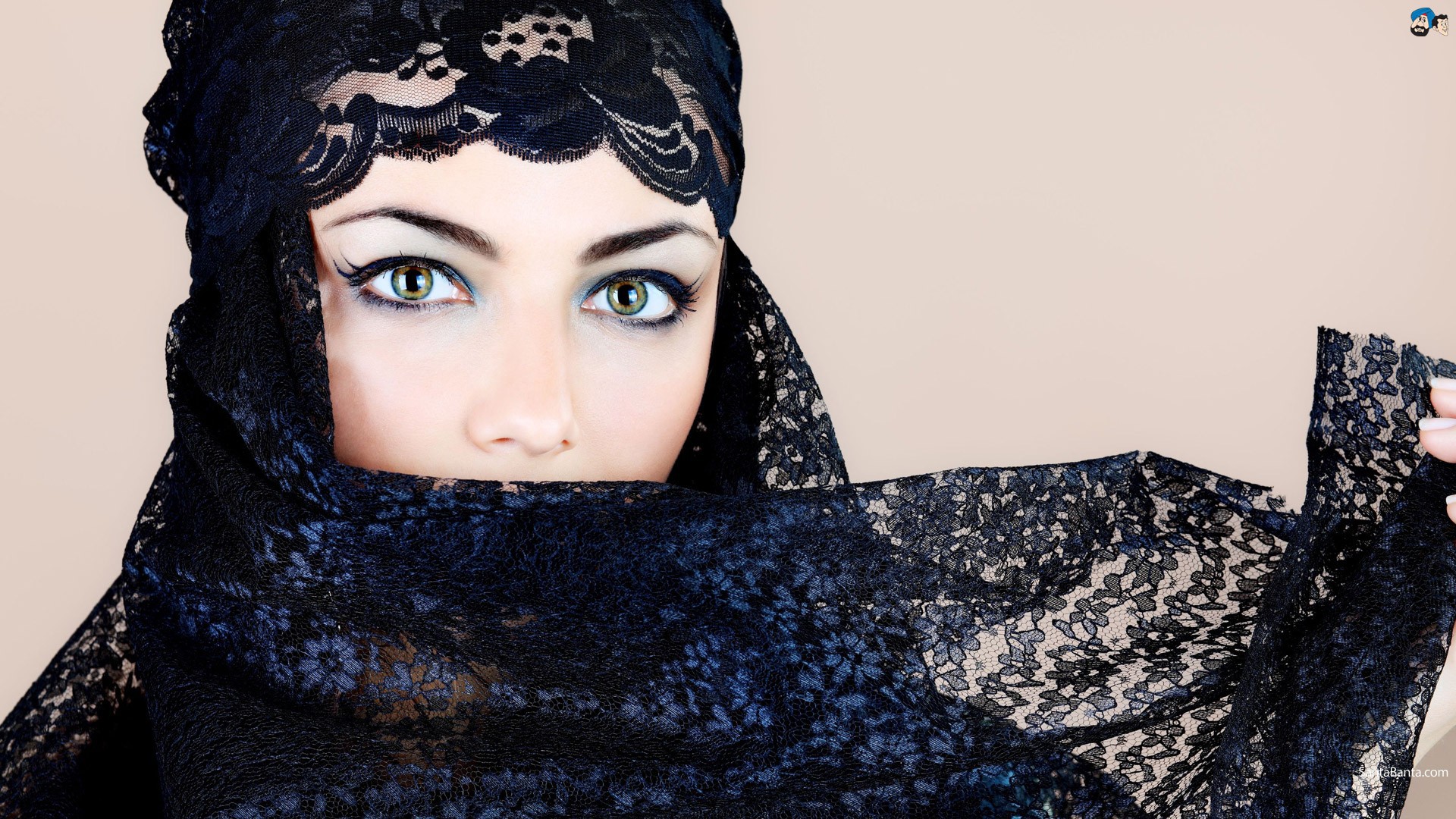 arabic girl wallpaper,face,black,eyebrow,blue,beauty
