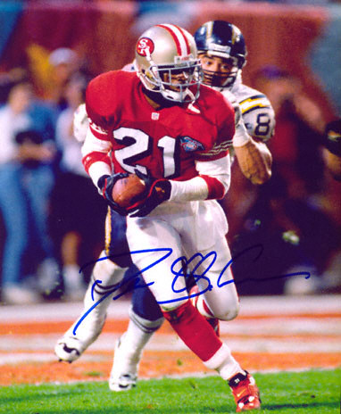 carta da parati deion sanders,equipaggiamento sportivo,calcio sprint,giocatore,casco,accessori per calcio autografati