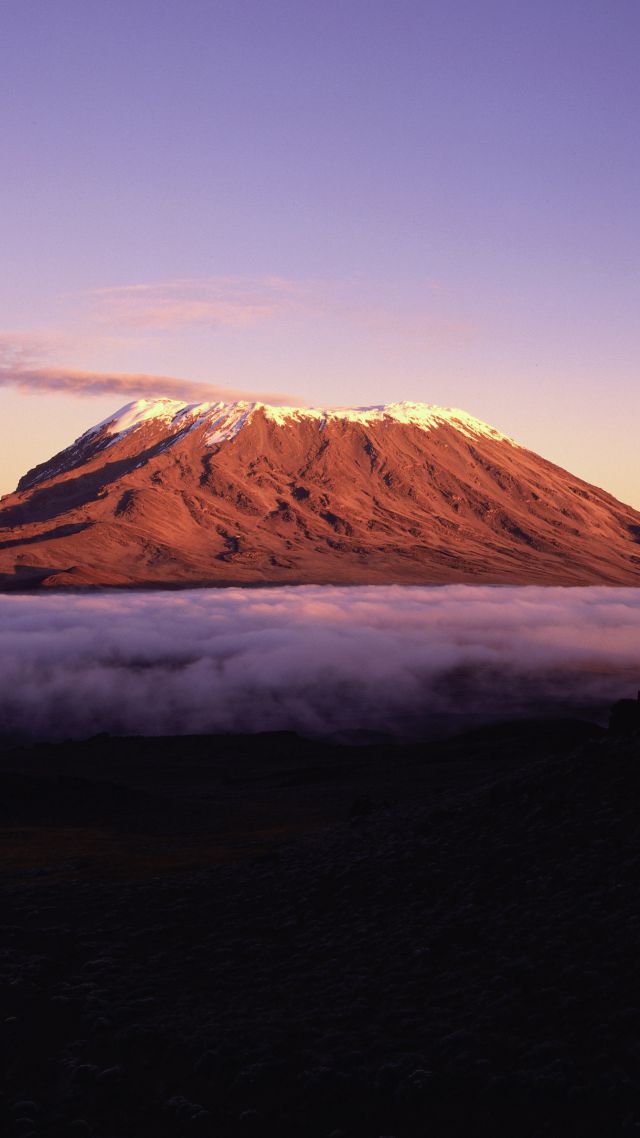 papier peint kilimandjaro,la nature,ciel,désert,horizon,paysage
