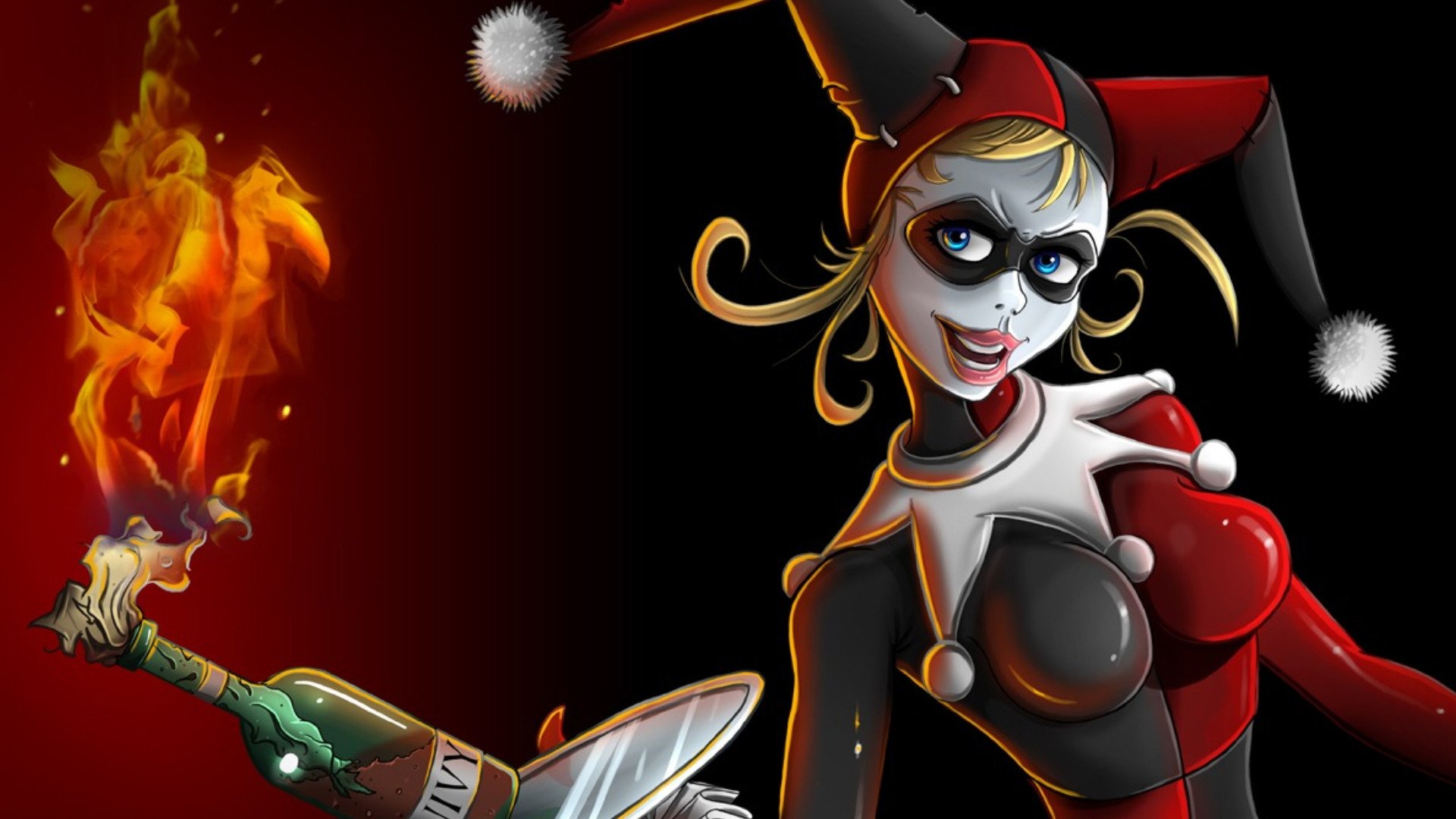 tapeten von harley quinn,harley quinn,erfundener charakter,superschurke,illustration,held