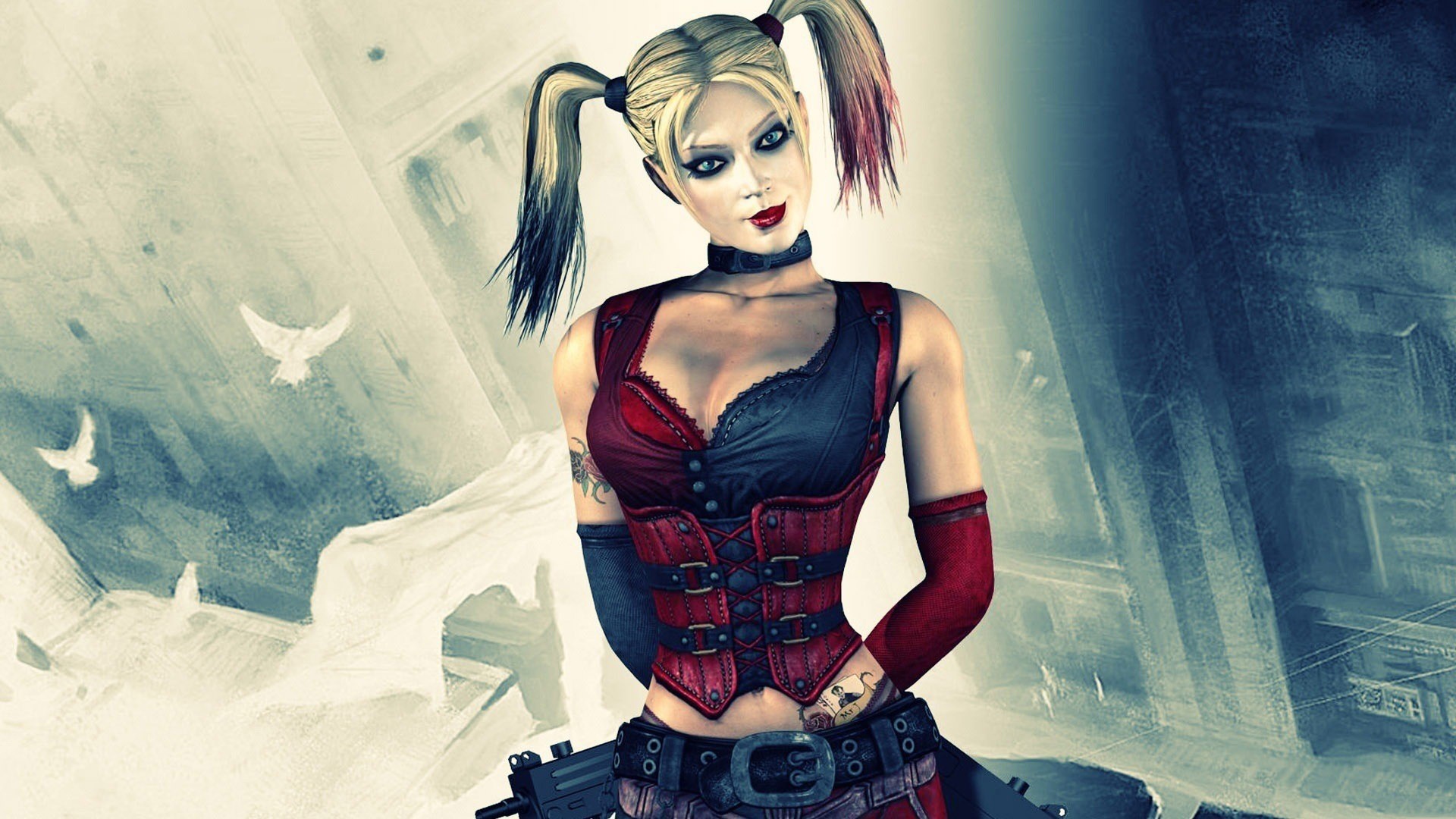 harley quinn fond d'écran en direct,harley quinn,personnage fictif,cool,oeuvre de cg,illustration