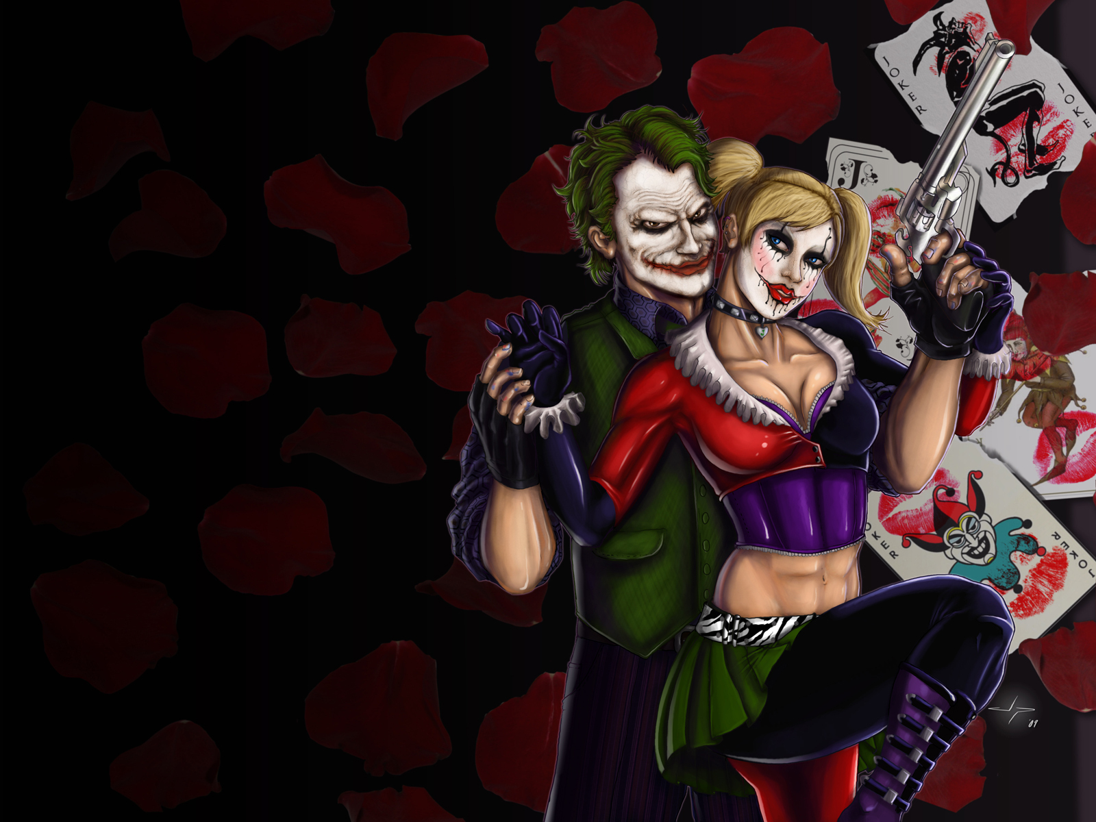 joker und harley quinn wallpaper,harley quinn,erfundener charakter,karikatur,superschurke,joker