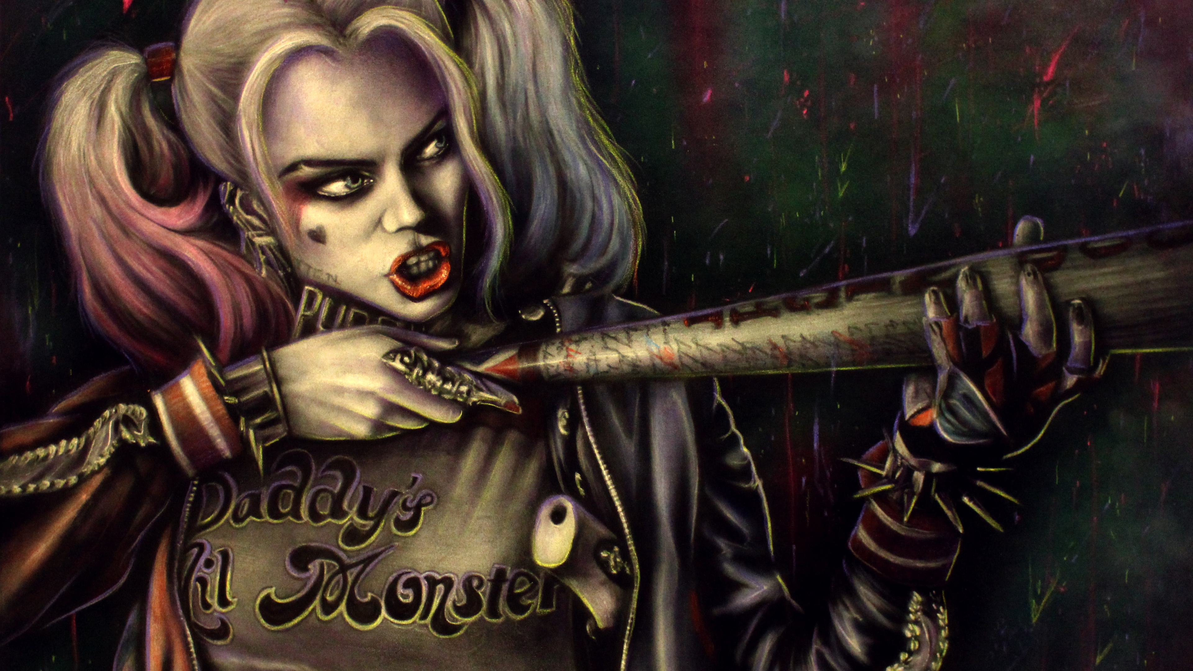 harley quinn anime wallpaper,erfundener charakter,spiele,superschurke,cg kunstwerk,illustration