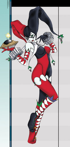 harley quinn anime wallpaper,karikatur,erfundener charakter,harley quinn,illustration,superschurke