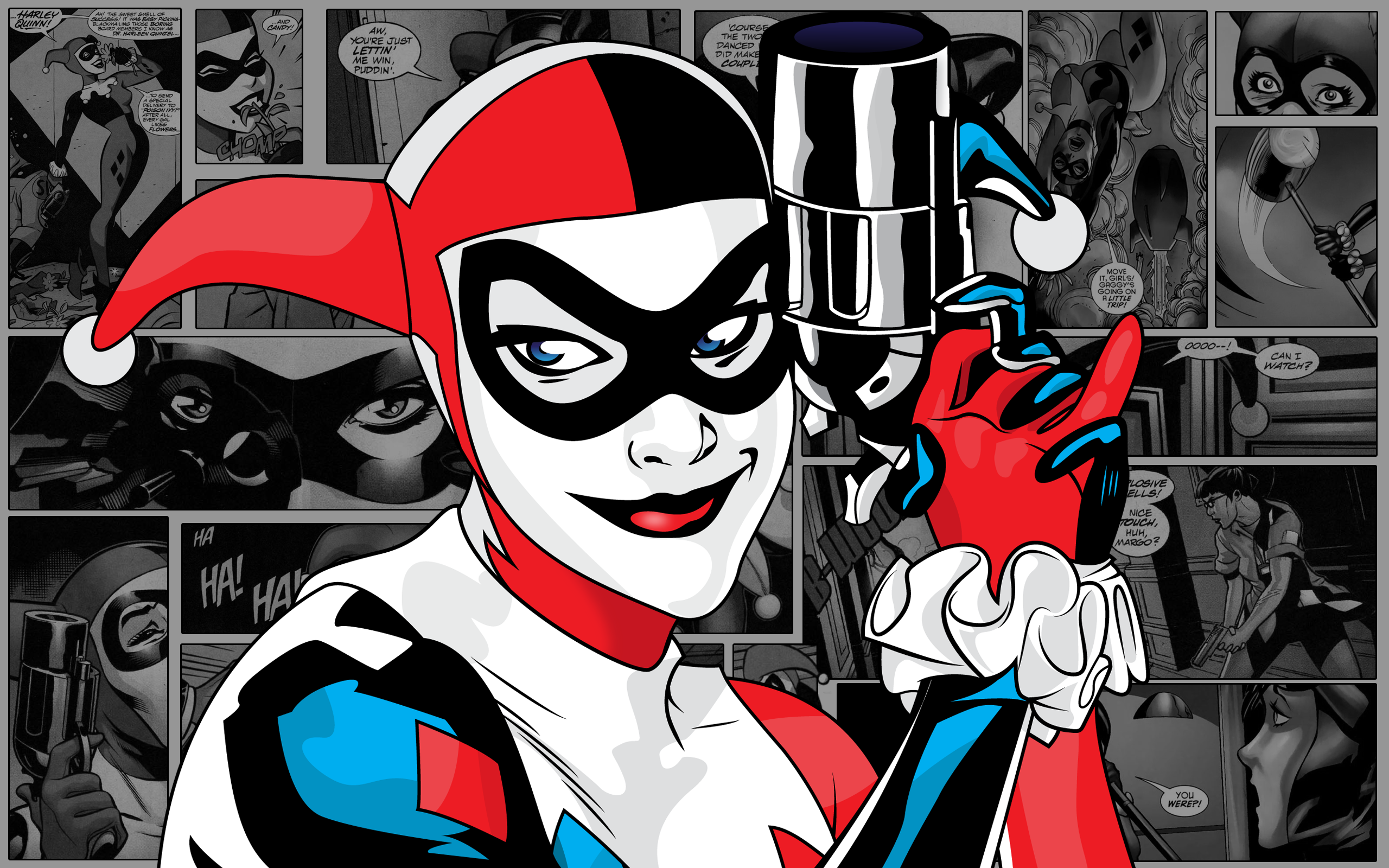 harley quinn comic wallpaper,fictional character,illustration,harley quinn,supervillain,art