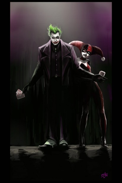 joker harley wallpaper,joker,supervillain,fictional character,illustration,darkness