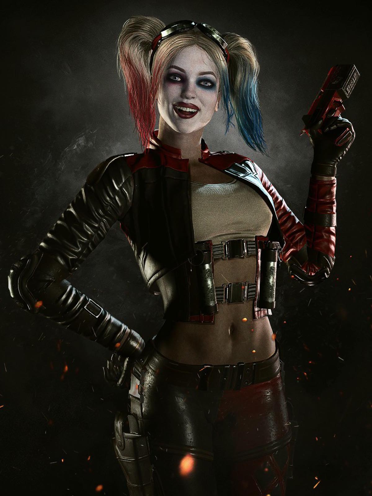 harley quinn mobile wallpaper,latex clothing,fictional character,harley quinn,supervillain,fetish model