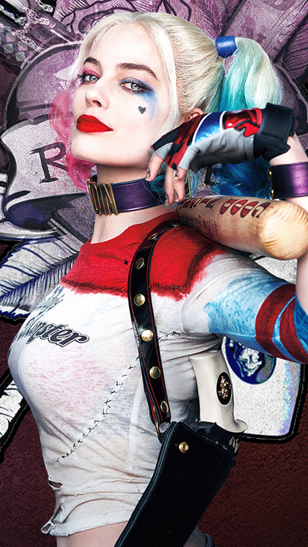 harley quinn wallpaper for iphone,arm,cool,harley quinn,fictional character,cosplay