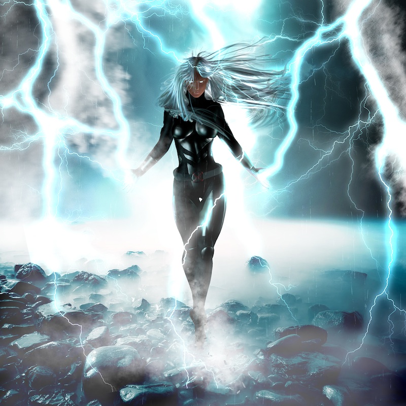 sfondo di storm x men,cg artwork,fulmine,acqua,personaggio fittizio,tempesta