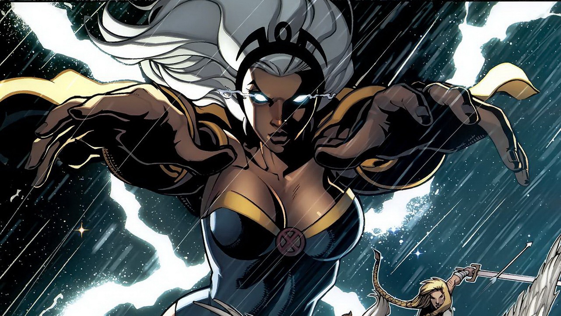 sfondo di storm x men,personaggio fittizio,supereroe,cg artwork,finzione,i fumetti