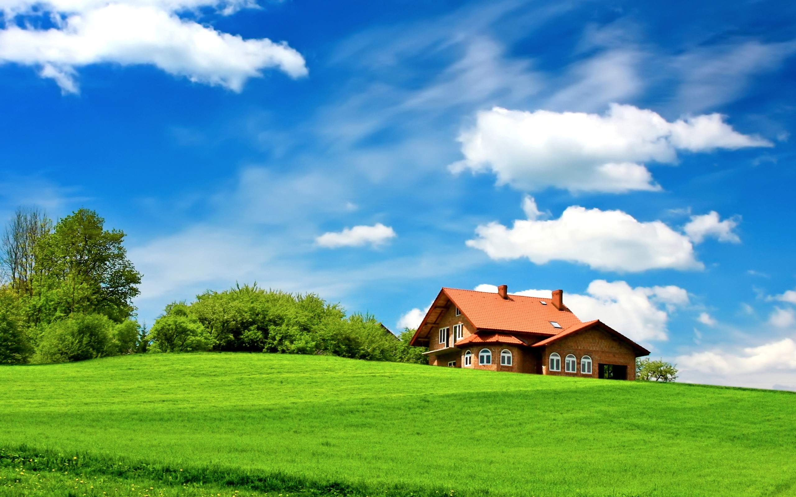 nature home wallpaper,natural landscape,sky,grassland,nature,green