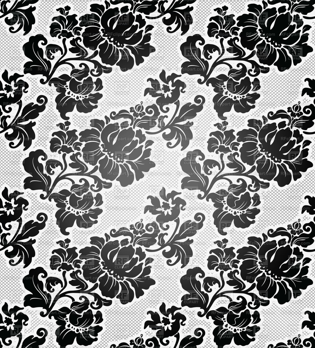 흑백 레트로 벽지,무늬,잎,디자인,검정색과 흰색,꽃 무늬 디자인