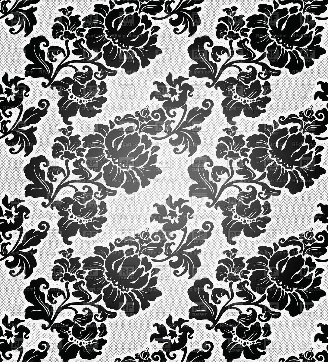 Schwarz Weiss Retro Tapete Muster Blatt Design Schwarz Und Weiss Blumendesign 360741 Wallpaperuse