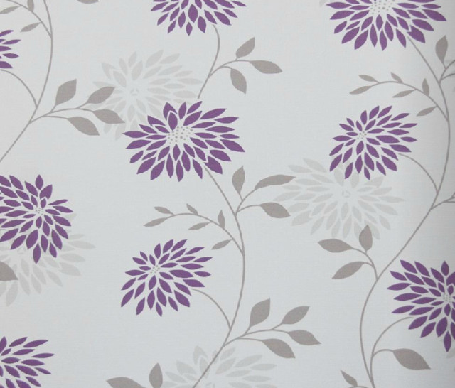 現代的な花の壁紙,紫の,バイオレット,ライラック,壁紙,パターン