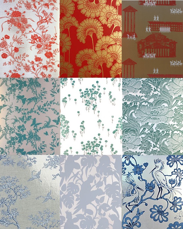 florenz broadhurst tapete,muster,textil ,muster,design,blatt