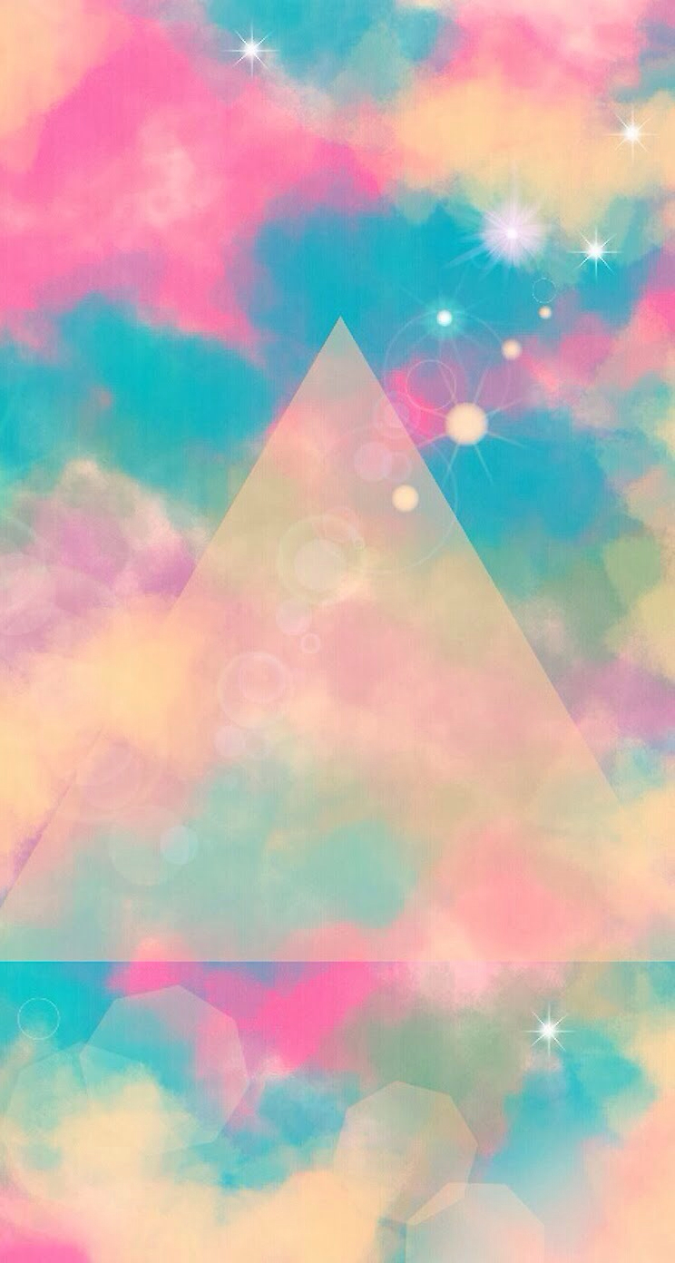 아이폰 5s를위한 귀여운 월페이퍼,하늘,분홍,무늬,삼각형,구름