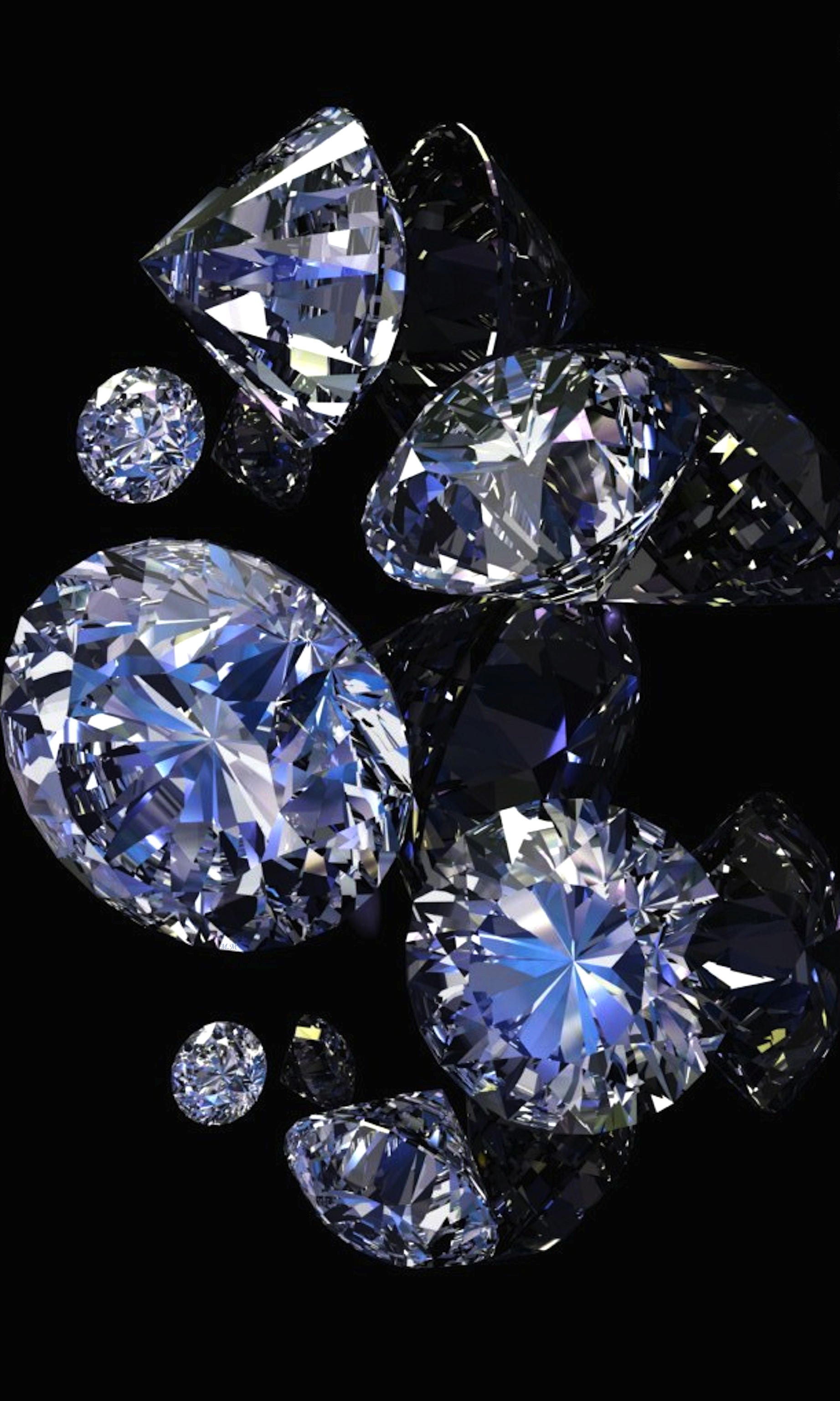 diamant tapete iphone,blau,diamant,edelstein,kobaltblau,kristall
