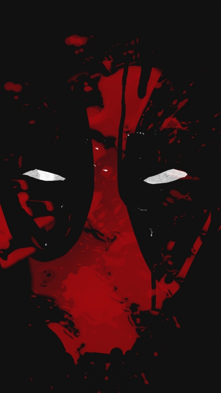 deadpool mobile wallpaper,red,fictional character,batman,superhero,illustration