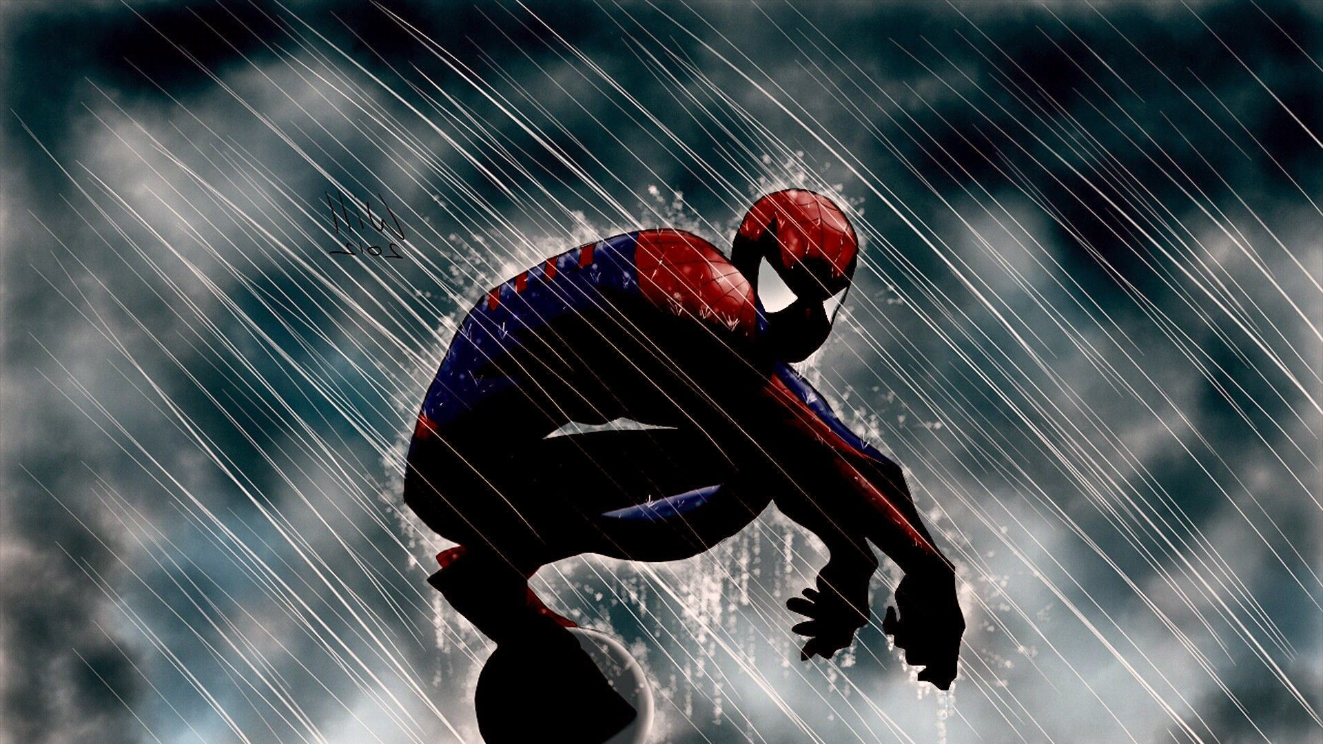 spiderman fondo de pantalla hd 1920x1080,hombre araña,agua,personaje de ficción,superhéroe,deporte extremo