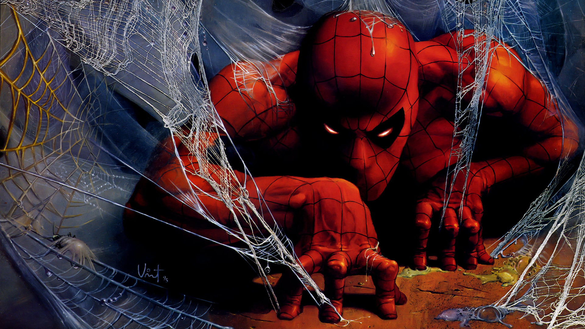 spiderman hd wallpaper 1920x1080,spider man,fictional character,superhero,cg artwork