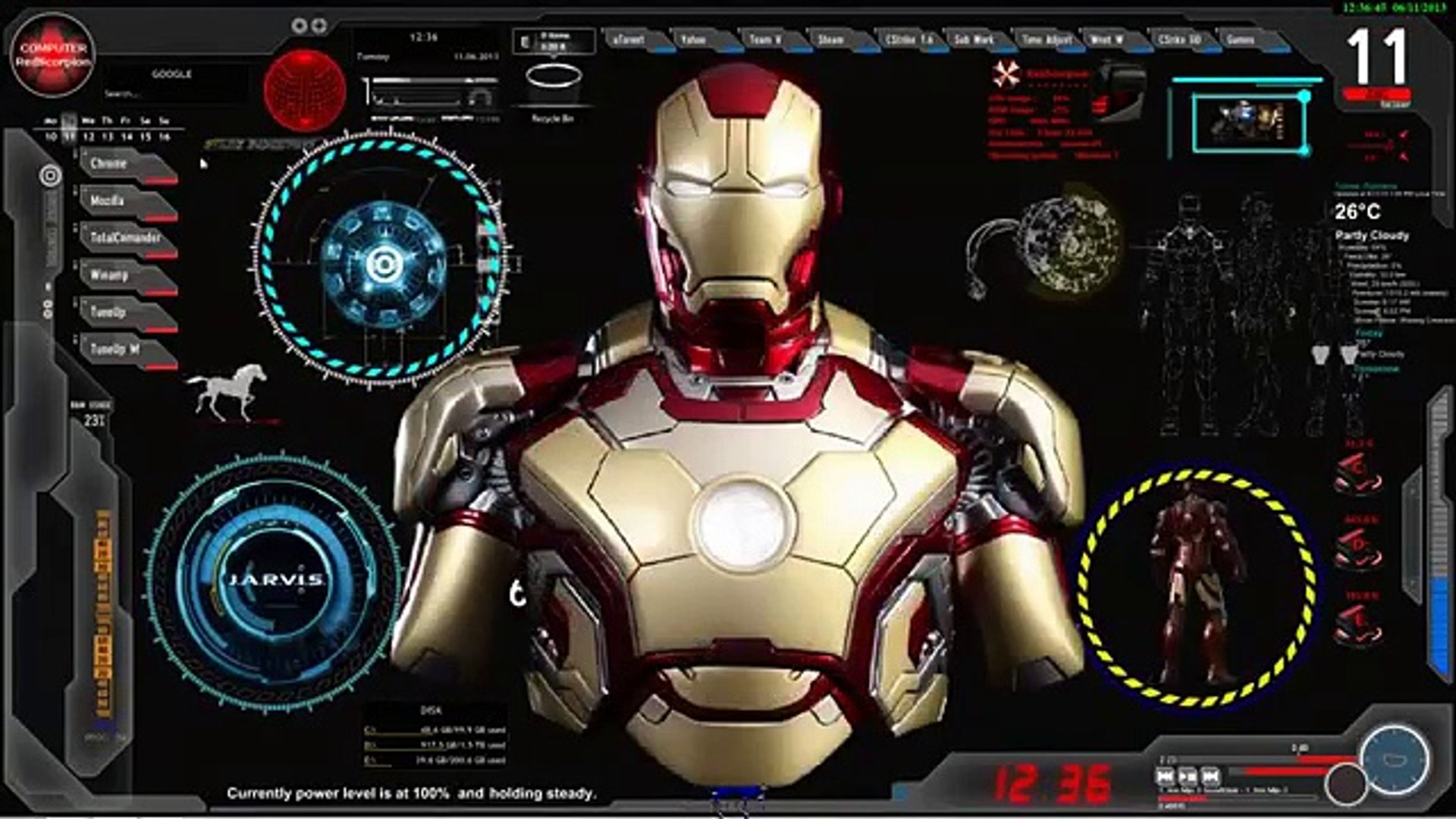 アイアンマンジャービスライブ壁紙,鉄人,架空の人物,スーパーヒーロー,pcゲーム,スクリーンショット