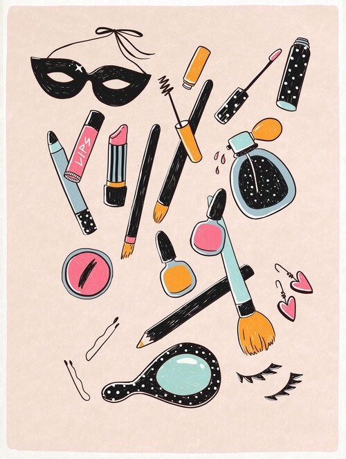 carta da parati trucco tumblr,pennelli per il trucco,cosmetici,pittura,tavolozza,eyeliner