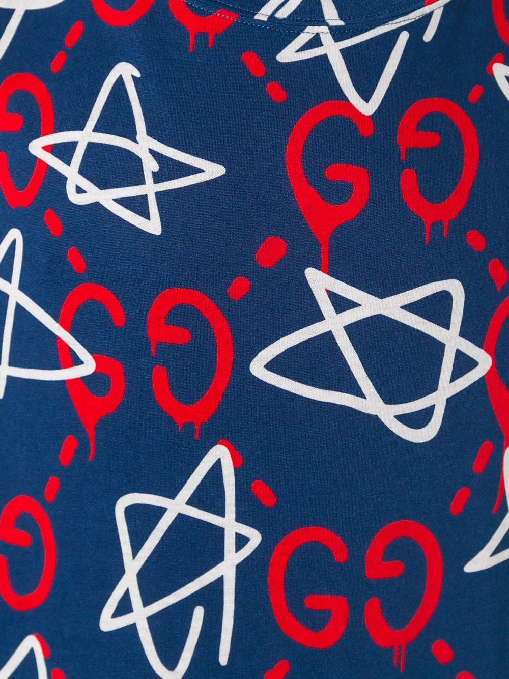 gucci ghost wallpaper,font,electric blue,pattern,textile,t shirt