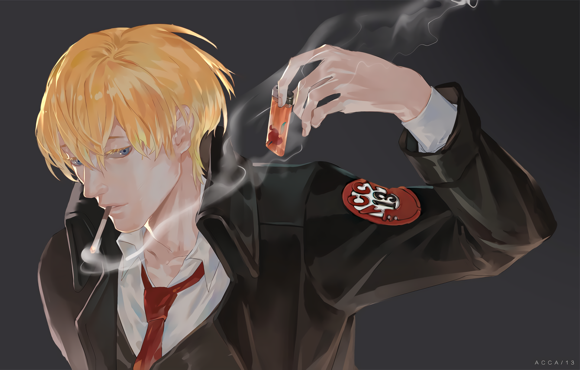 acca wallpaper,cartoon,anime,illustration,mouth,cg artwork