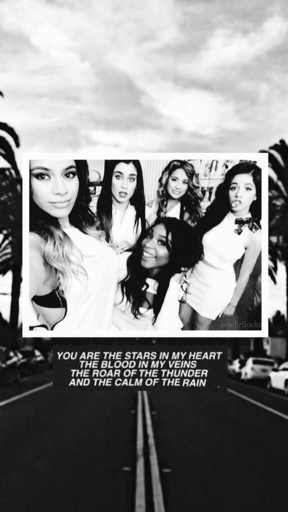 fifth harmony iphone wallpaper,poster,photography,font,black and white,room