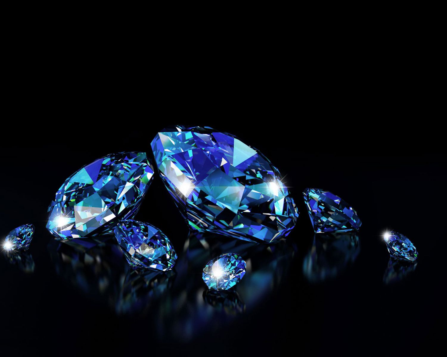 ダイヤモンド壁紙3d,青い,宝石用原石,コバルトブルー,ダイヤモンド,マクロ撮影