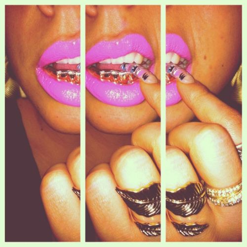 金の歯の壁紙,爪,ピンク,紫の,口,リップ