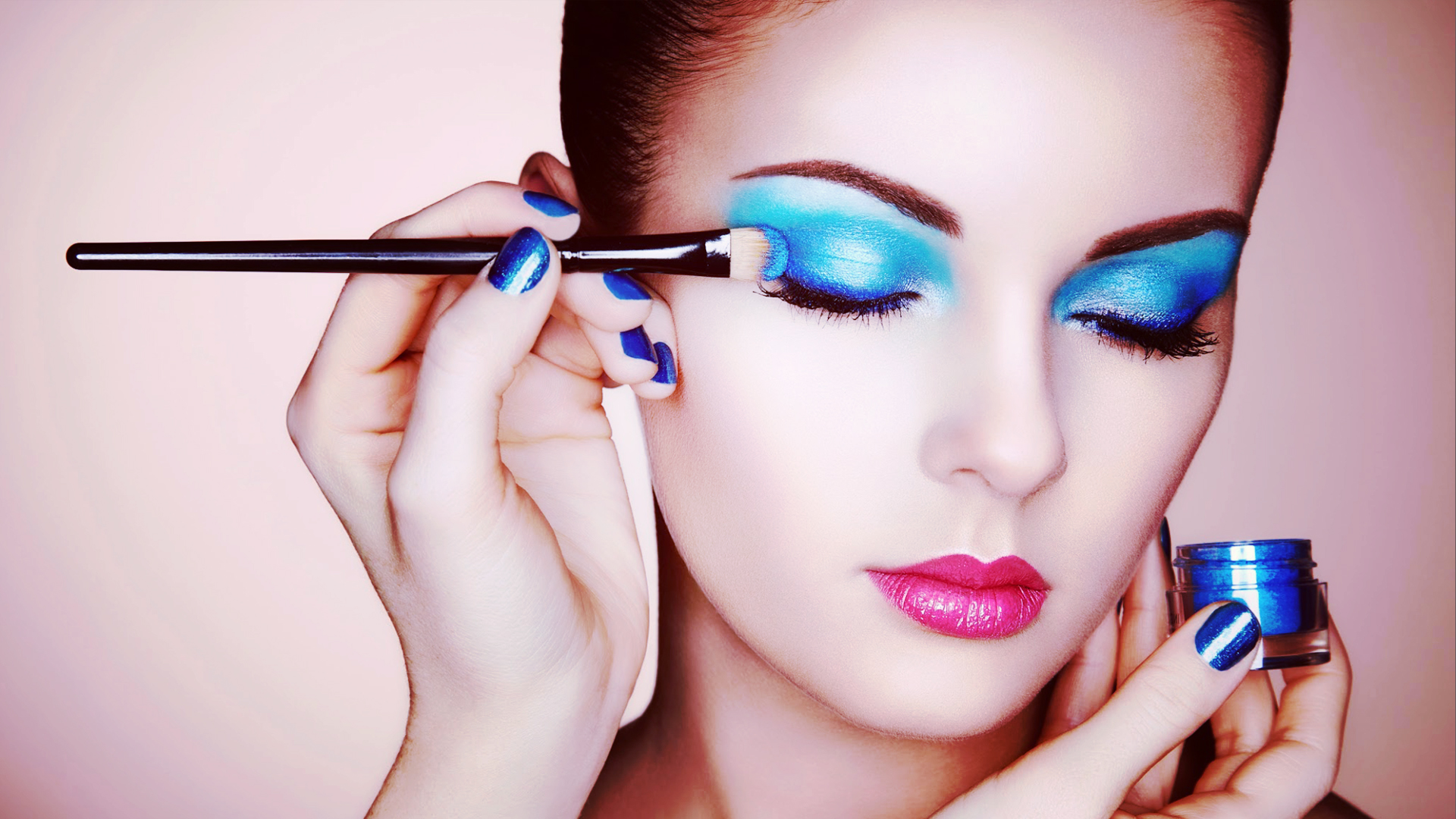 makeup wallpaper hd,face,eyebrow,eyelash,blue,eye shadow