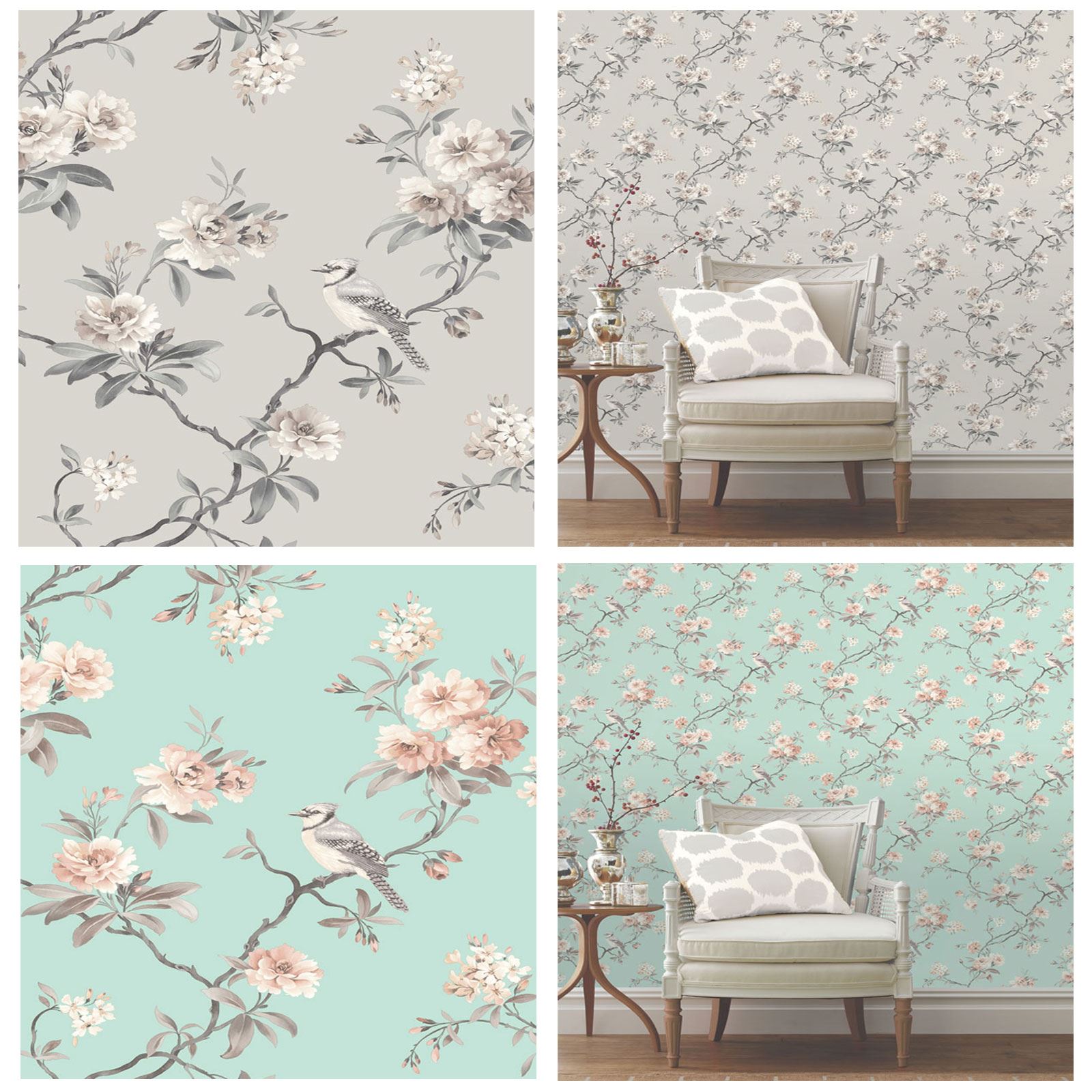 duck egg blue and grey wallpaper,wallpaper,aqua,pink,blossom,teal