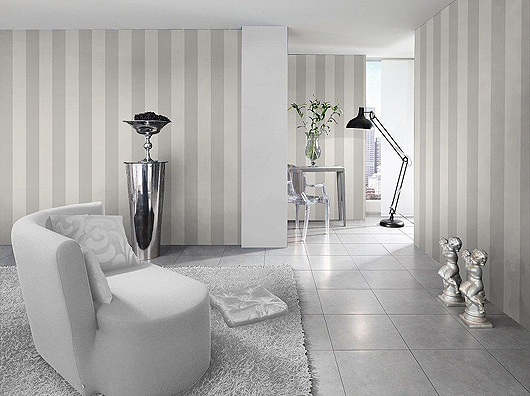 grey and silver striped wallpaper,white,room,interior design,floor,property