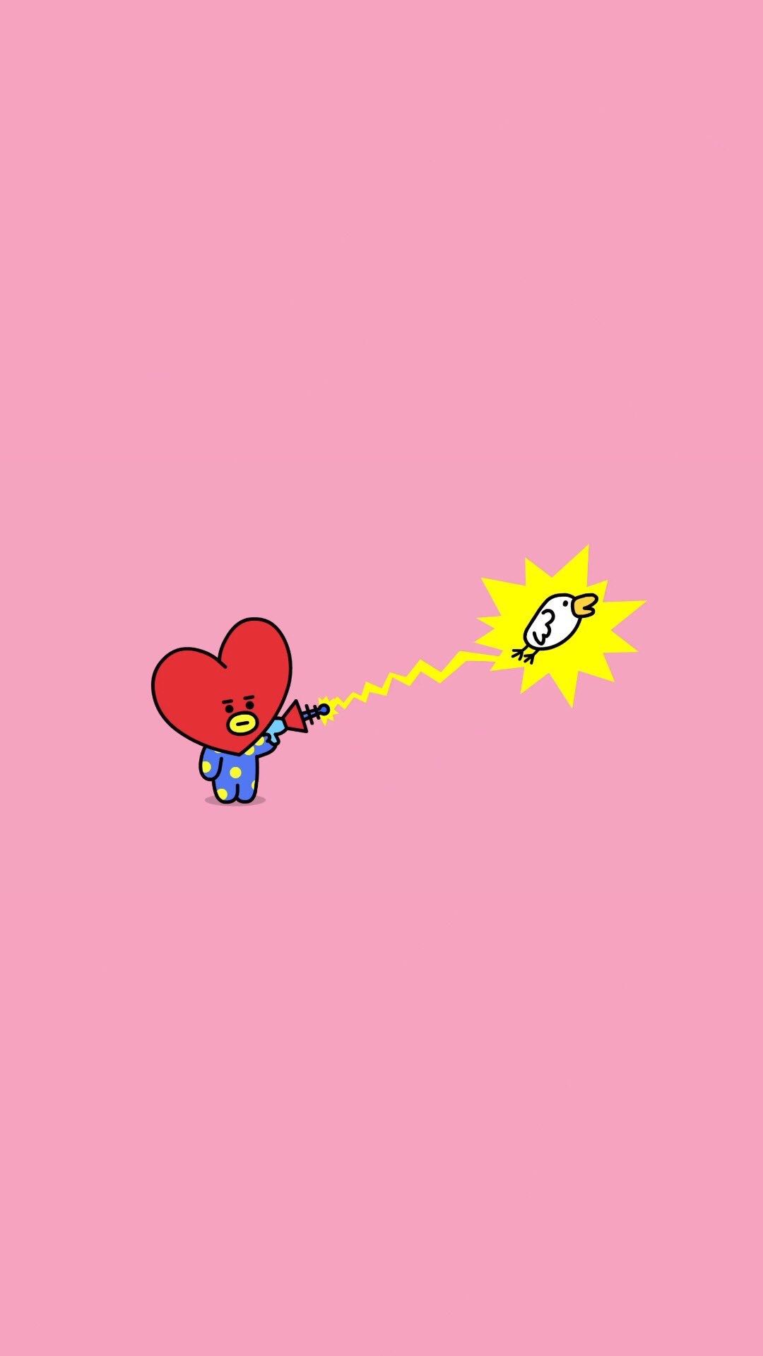 tata wallpaper,cartoon,pink,heart,fictional character,magenta