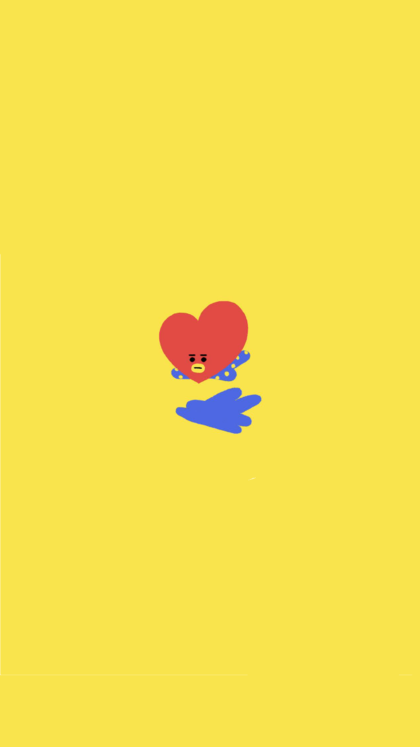 tata wallpaper,yellow,heart,cartoon,illustration,logo