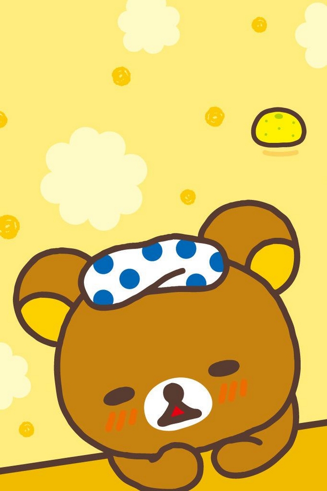 fondo de pantalla del teléfono rilakkuma,dibujos animados,amarillo,ilustración,clipart,hocico