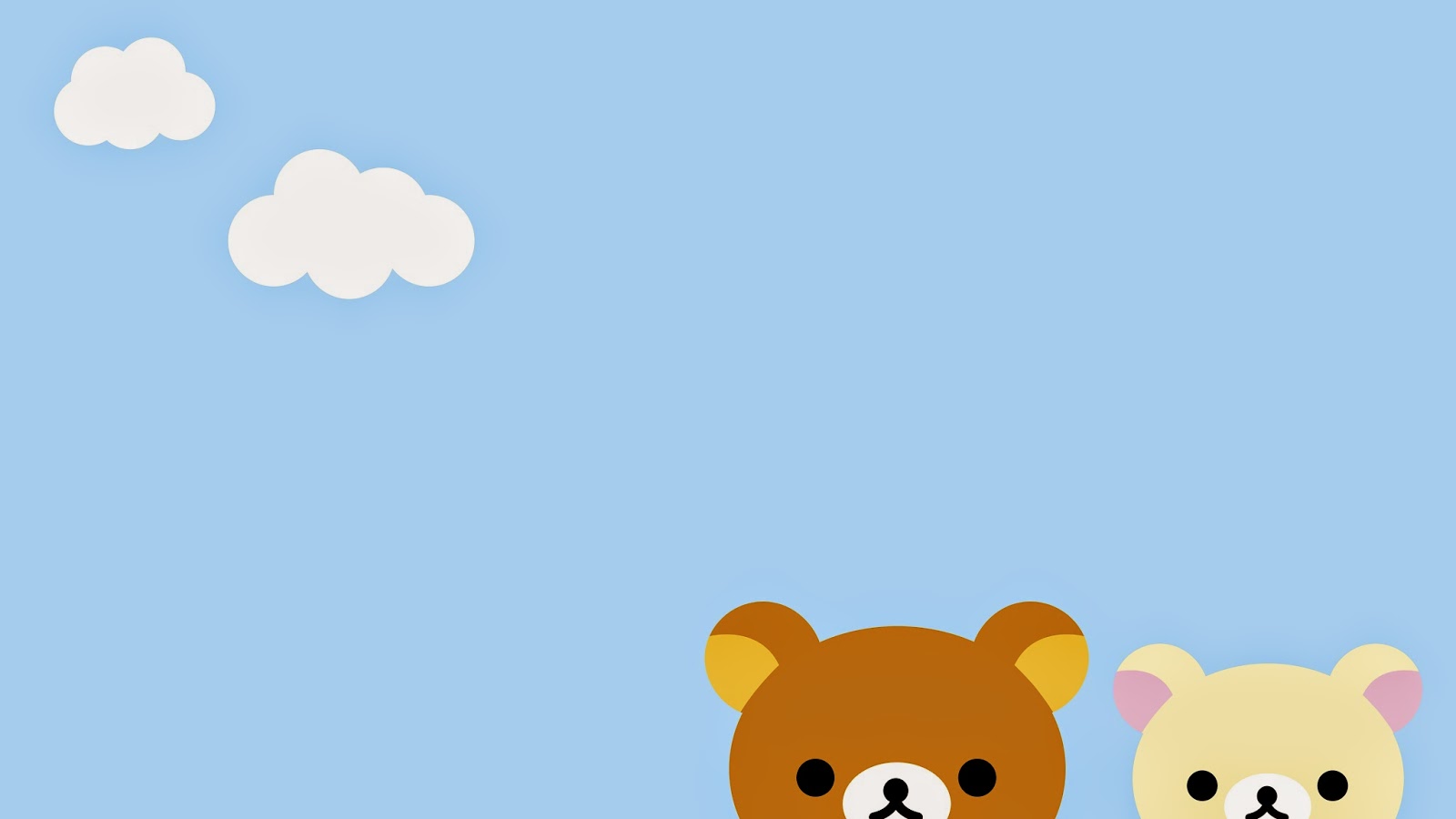 rilakkuma desktop wallpaper,cartoon,bear,sky,snout,cloud