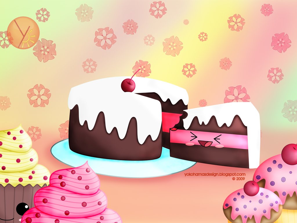 fond d'écran mignon kawaii,gâteau,décoration de gâteaux,rose,douceur,pâte de sucre