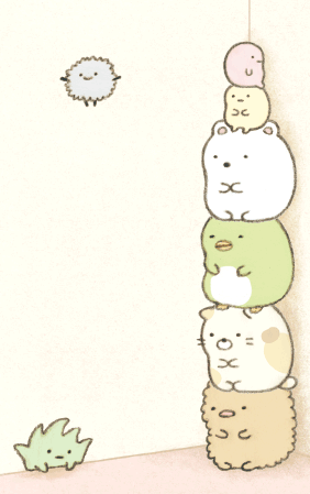 sumikko gurashi wallpaper iphone,cartoon,illustration