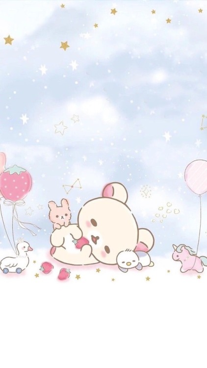 carta da parati kawaii tumblr,cartone animato,rosa,illustrazione,cuore,sfondo