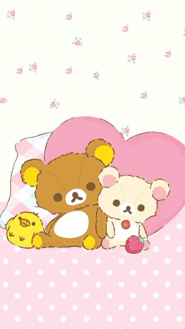 rilakkuma wallpaper hd,pink,cartoon,teddy bear,illustration,clip art
