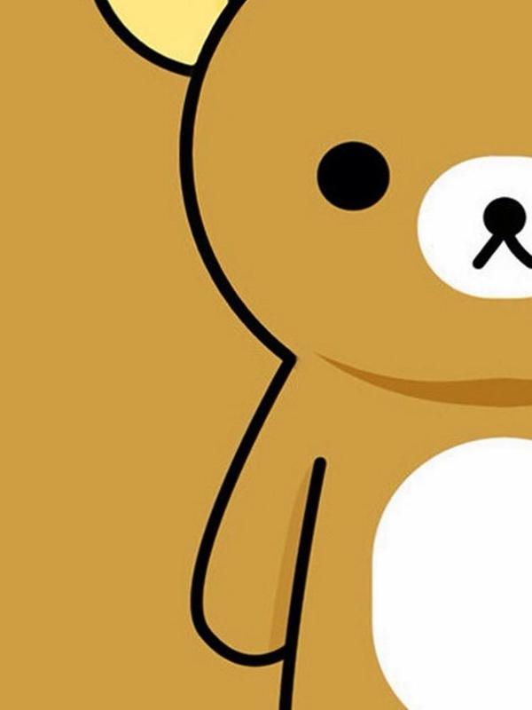 rilakkuma fond d'écran hd,dessin animé,jaune,clipart,ligne,sourire