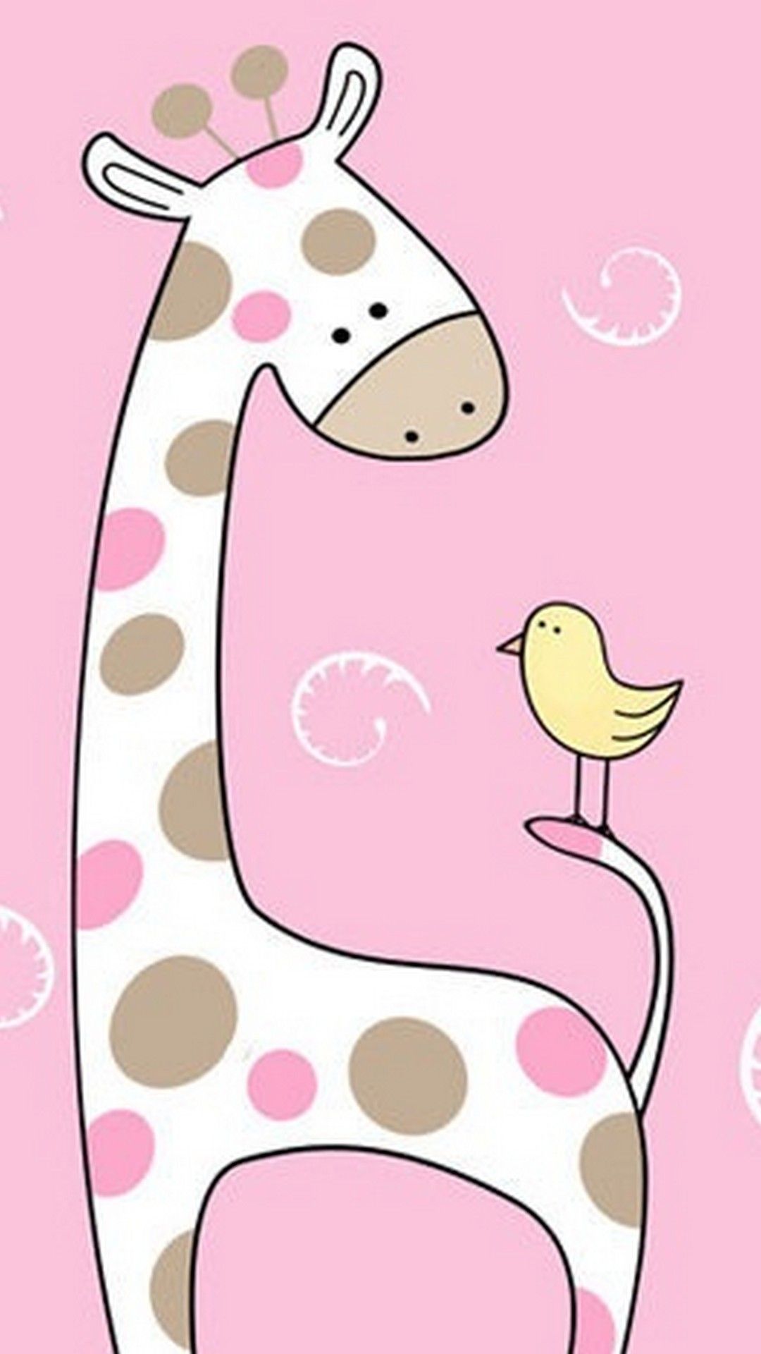 simpatici sfondi tumblr per iphone 6,rosa,cartone animato,giraffa,giraffidae,clipart
