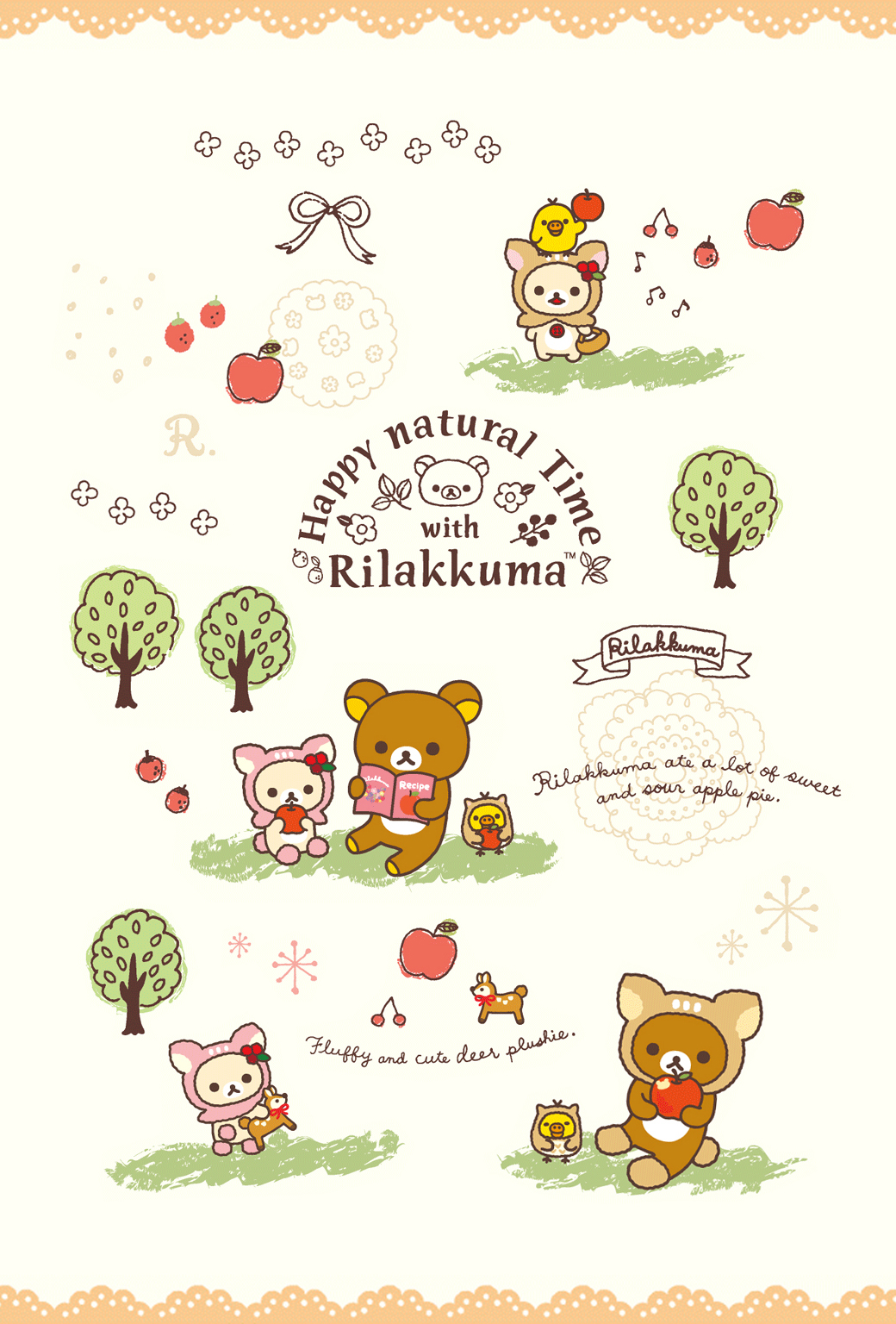 fond d'écran rilakkuma iphone,texte,illustration,art