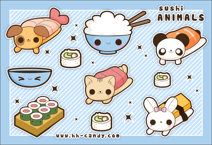 fond d'écran de chat sushi,dessin animé,clipart,illustration,graphique,art