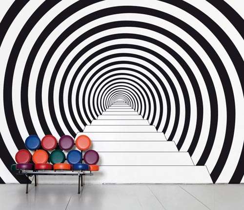 papel pintado ilusión óptica para paredes,espiral,simetría,circulo,artes visuales