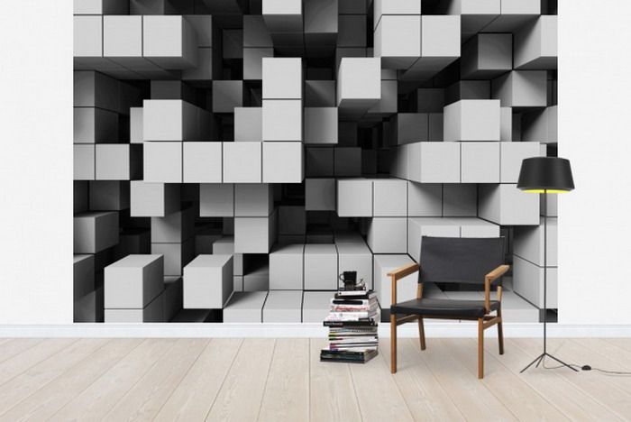 papel pintado ilusión óptica para paredes,pared,en blanco y negro,loseta,diseño de interiores,mueble