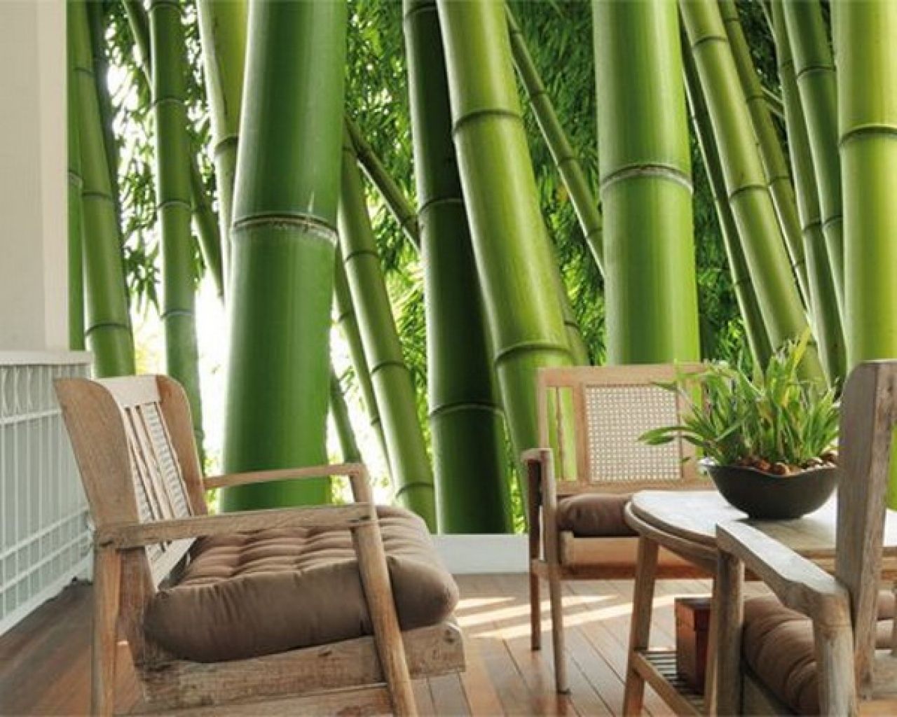 optical illusion wallpaper for walls,bamboo,green,curtain,interior design,room