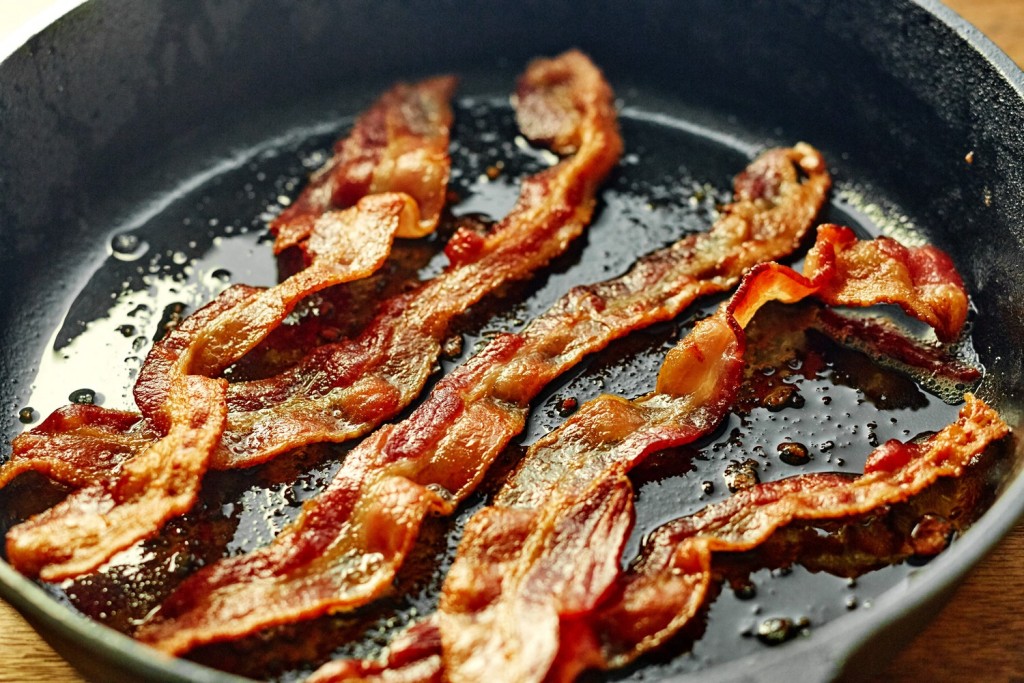 papier peint bacon,plat,aliments,bacon,viande,recette